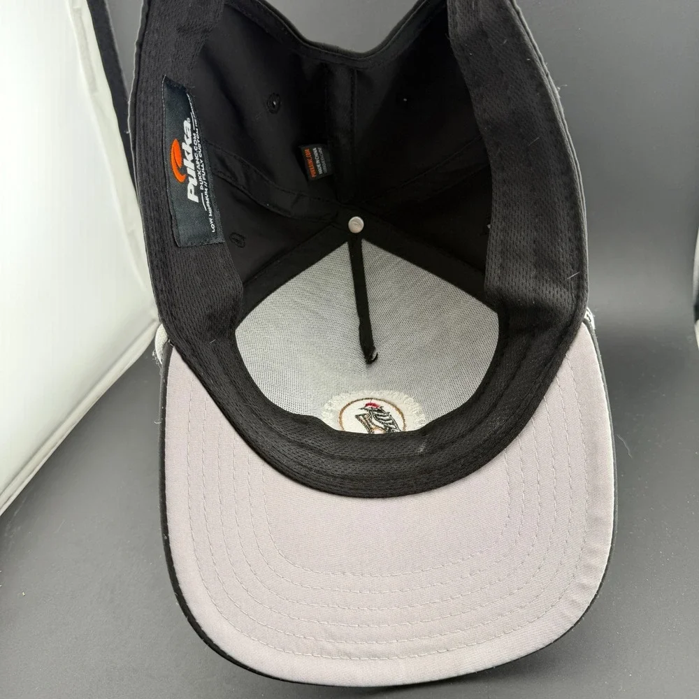 Pukka Baseball Cap Mens OS Black Chalk Mountain Golf Course Logo Snapback Hat